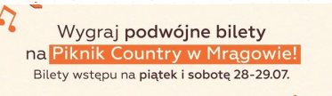 Wygraj bilety na Piknik Country Mrągowo