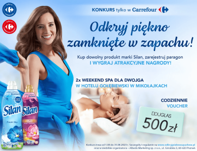 Konkurs "Odkryj piękno zamknięte w zapachu z Silan" Carrefour