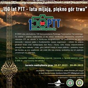 Konkurs "150 lat PTT – lata mijają, piękno gór trwa"