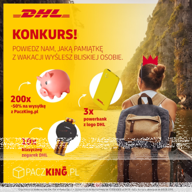Konkurs "DHL - 200 kuponów na wysyłkę + gadżety"