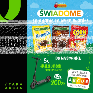 Konkurs "Świadome śniadanie to wygrywanie" Nestle Biedronka