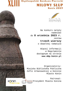 XLIII Ogólnopolski Konkurs Poetycki "Milowy Słup"