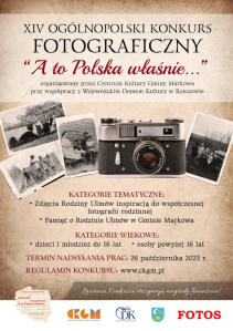 XIV Ogólnopolski Konkurs Fotograficzny "A to Polska właśnie…"