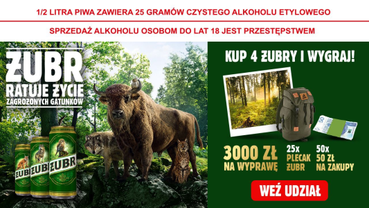 Konkurs "Żubr ratuje życie zagrożonych gatunków"