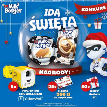 Konkurs "IDĄ ŚWIĘTA" Milk Burger ETi