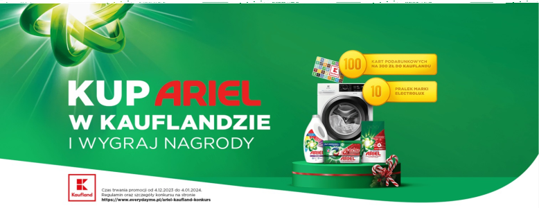 Konkurs "Ariel - weź udział i wygraj wspaniałe nagrody" Kaufland