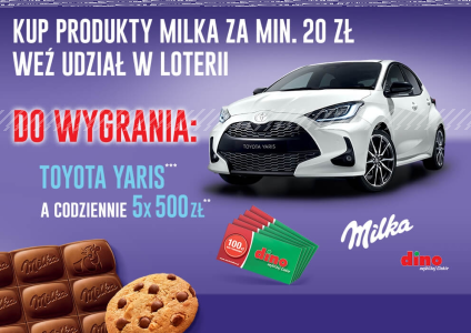 Wygraj Toyota Yaris od Milka! Dino