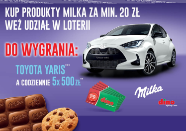 Wygraj Toyota Yaris od Milka! Dino