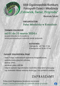 Ogólnopolski Konkurs Fotograficzny "Człowiek, świat, przyroda"
