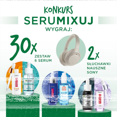 Konkurs "Garnier #SERUMixuj - do wygrania trendy słuchawki Sony i 30 zestawów kosmetyków"