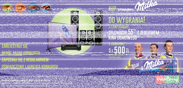 Konkurs "Czekoladowe skoki z Milka" Delikatesy Centrum