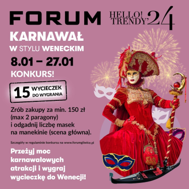 Konkurs "Karnawał w stylu weneckim w CH Forum"