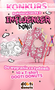Konkurs "Kolorowanka Influencer Donut - Dooti Donuts"