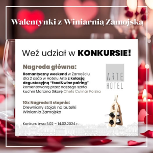 Konkurs "Walentynki z Winiarnią Zamojską"