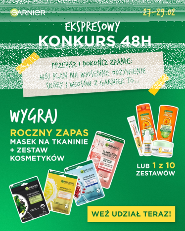 Konkurs "Przygotuj się na wiosnę z Garnier"