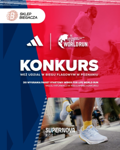 Konkurs "Kup buty adidas Supernova i wygraj start w Wings for Life World Run Poznań"