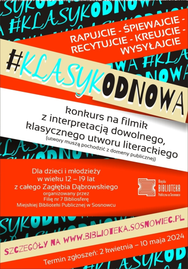 Konkurs dla dzieci i młodzieży "#KLASYKODNOWA" 12-19 lat