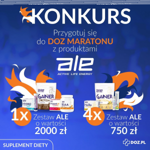 Konkurs "Przygotuj się do DOZ Maratonu z produktami ALE Active Life Energy"
