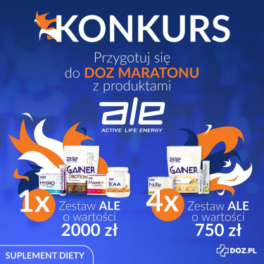 Konkurs "Przygotuj się do DOZ Maratonu z produktami ALE Active Life Energy"