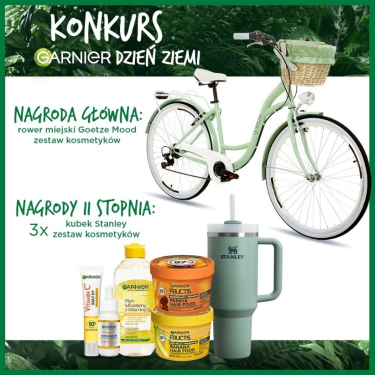 Konkurs "Garnier Dzień Ziemi - wygraj rower miejski i kultowe kubki Stanley"