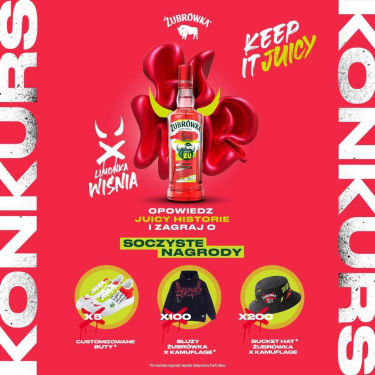 Konkurs "Opowiedź Juicy historie i wygraj soczyste nagrody" Żubrówka 18+