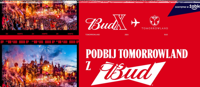 Konkurs "PODBIJ TOMORROWLAND Z BUD" Żabka, 18+