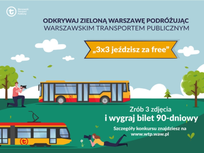 Warszawa: Konkurs fotograficzny "3x3 jeździsz za free"
