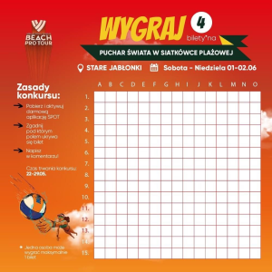 Wygraj bilet na Puchar Świata w siatkówce plażowej w Starych Jabłonkach
