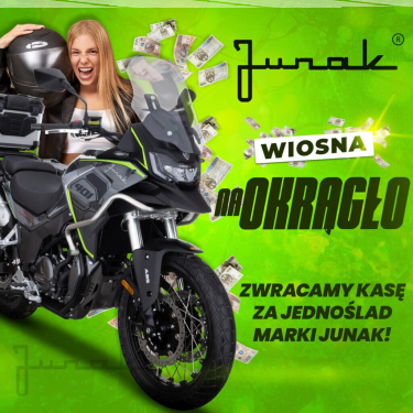 Loteria "Junak. Wiosna na okrągło. Zwracamy kasę za jednoślad"