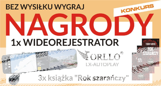 Wygraj wideorejestrator Orllo LX-AUTOPLAY lub książkę "Rok szarańczy"