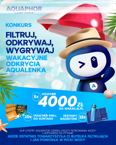 Konkurs "Filtruj, odkrywaj, wygrywaj! Wakacje z Aqualenkiem"