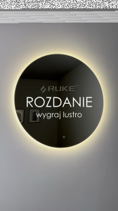 Wygraj lustro okragłe o średnicy 100cm z oświetleniem LED i przełącznikiem dotykowym