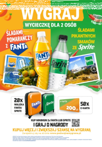 Loteria ogólnopolska Fanta, Sprite "Podwójna wygrana" - wybrane sklepy