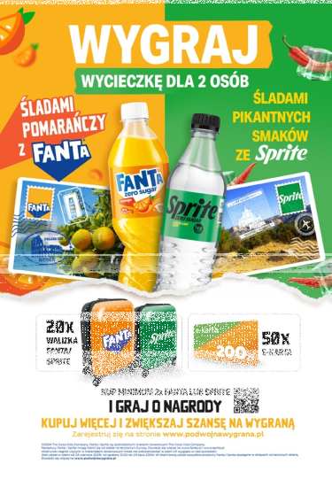 Loteria ogólnopolska Fanta, Sprite "Podwójna wygrana" - wybrane sklepy