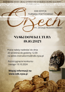 XVIII edycja turnieju poetyckiego "Orzech" Im. Jerzego Kozarzewskiego