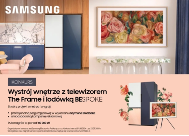 Konkurs "Wystrój wnętrze z telewizorem The Frame i lodówką BESPOKE"