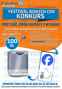 Bełchatów: Wygraj zmywarkę! E. Leclerc