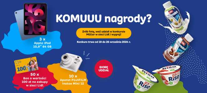 Konkurs Müllermilch & Riso "KOMUUU nagrody?" Lidl