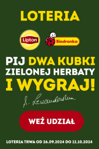Loteria "Lipton - Herbaty Zielone" Biedronka