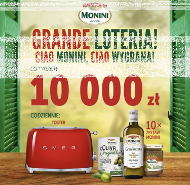 Wielka Loteria Monini do wygrania tostery i 10 000 zł