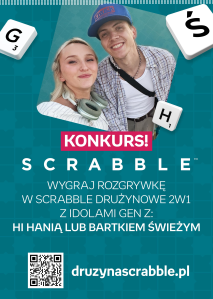 Wygraj rozgrywkę w Scrabble z idolami GEN Z: Hi Hanią lub Bartkiem Świeżym