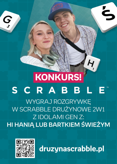 Wygraj rozgrywkę w Scrabble z idolami GEN Z: Hi Hanią lub Bartkiem Świeżym