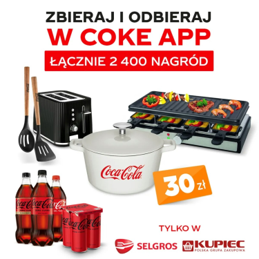 Promocja 'Smakuj z Coca-Cola' PGZ Kupiec/Selgros do godz. 17:00