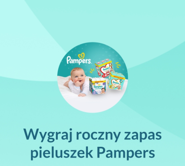 Konkurs "Zarejestruj się i wygraj roczny zapas pieluszek pampers"