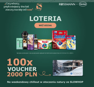 Loteria "Czysty świat – wybieraj, używaj świadomie i wygrywaj w Rossmann"