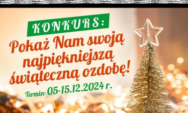 Kielce: Konkurs "Pokaż nam swoją najpiękniejszą świąteczną ozdobę"