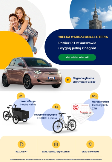 Warszawa: Loteria "Płać PIT w Warszawie"