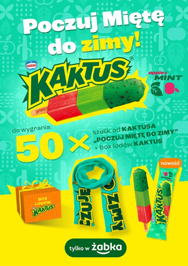 Konkurs kaktus w Żabce "Poczuj mięte do zimy"