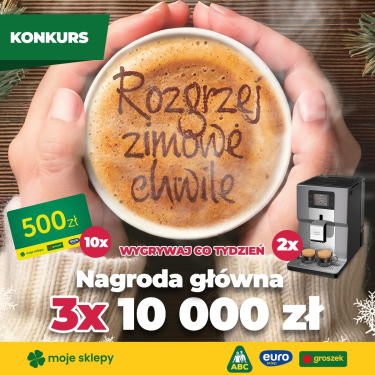 Konkurs "Rozgrzej zimowe chwile" Groszek, ABC, Euro Sklep