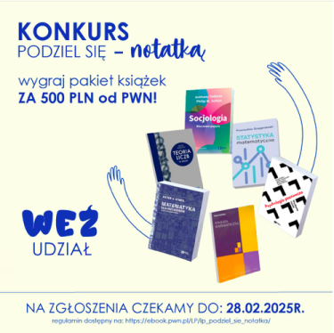 Konkurs "Podziel się notatką i wygraj książki"